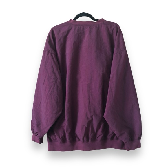 Vintage AM Player Men's Golf Long Sleeve Pullover Windbreaker Burgundy Size XL - Picture 2 of 3